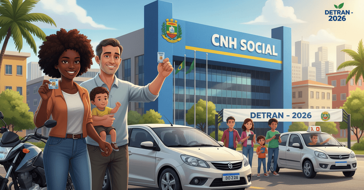 CNH Social 2026: Guia completo para solicitar a carteira de motorista gratuita online no Brasil